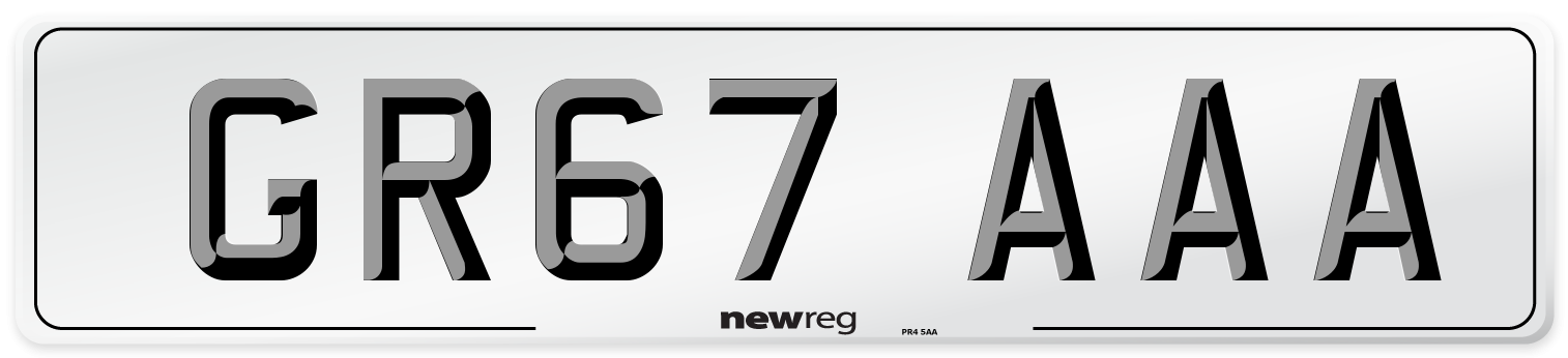 GR67 AAA Number Plate from New Reg